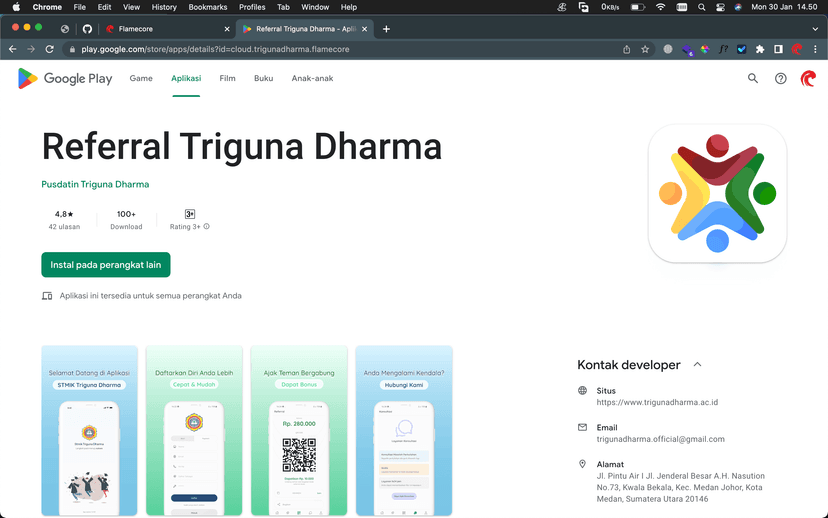 Referral STMIK Triguna Dharma Application